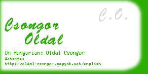 csongor oldal business card